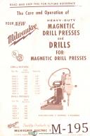 Milwaukee Magnetic Drill Presses and Drills, 4200 Series Care & Operation Manual